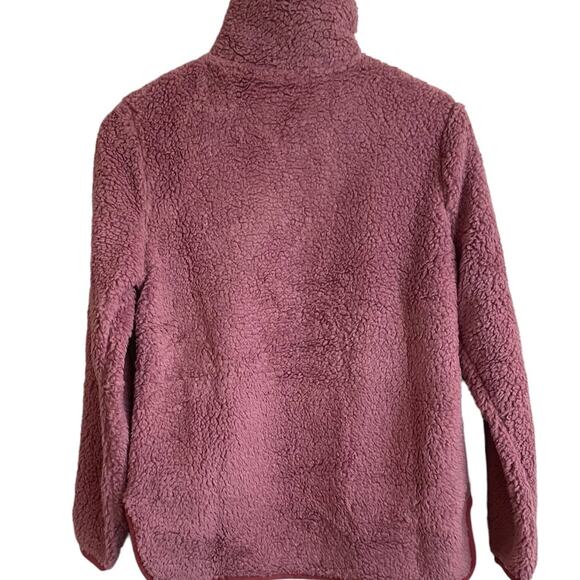 Sherpa Popover Te Verde Women Fleece Top XS Rose Leisure Cozy Warm Outdoor NEW - Picture 2 of 13